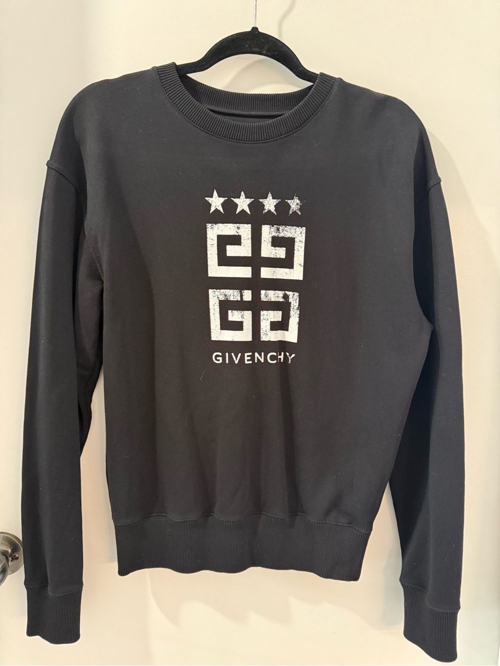 Givenchy Women’s Black Logo Crewneck Sweater